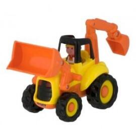 Miniland - Tractor excavator cu sunete si lumini