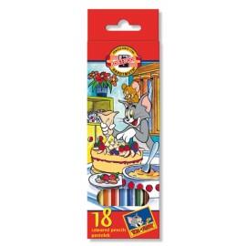 Set 18 creioane colorate Tom si Jerry - Koh I Noor