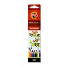 Set 6 creioane colorate acuarel Mondeluz - Koh-I-Noor