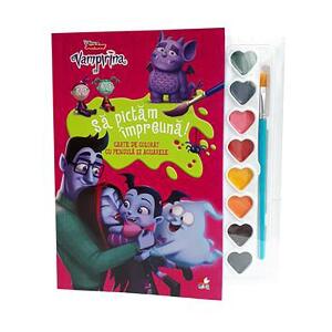 Carte de colorat cu pensula si acuarele Vampirina - Sa pictam impreuna