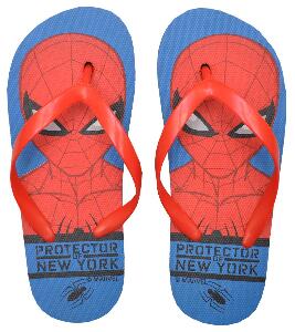 Papuci de plaja cu imprimeu Spiderman, Albastru