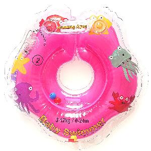 Colac de gat pentru bebelusi Babyswimmer roz 0-24 luni