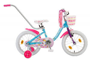 Bicicleta copii Polar Unicorn 14 inch albastru roz
