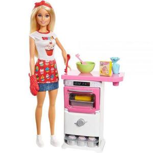 Set Barbie by Mattel I can be Papusa cu bucatarie FHP57
