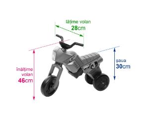 Tricicleta fara pedale Enduro Maxi roz-gri