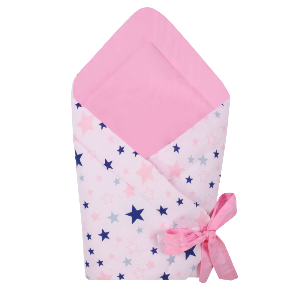 Port bebe textil transformabil in salteluta de joaca Pink Stars