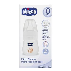 Biberon Chicco micro plastic 60ml T.s. 0+ 0BPA