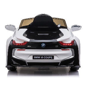 Masinuta electrica cu roti EVA si deschidere usi BMW I8 Coupe Alb