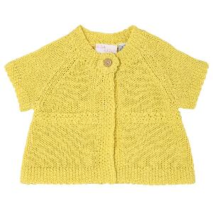 Cardigan copii Chicco, tricotat, fetite, galben, 96313