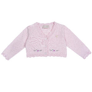Cardigan copii Chicco, tricotat, roz, 09370