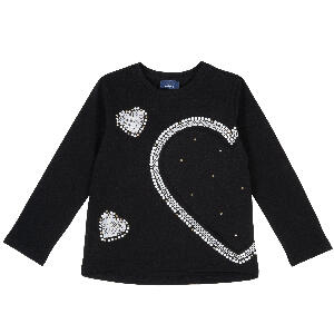 Bluza copii Chicco, negru cu elemente decorative, 06336
