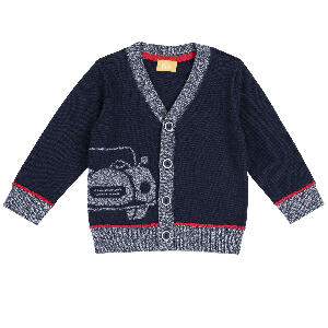 Cardigan copii Chicco, tricotat, albastru, 09411