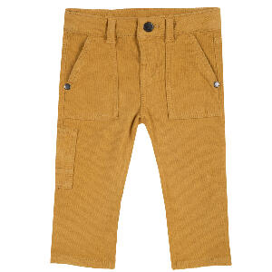 Pantalon lung copii Chicco, buzunare, galben, 08257