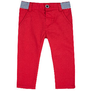 Pantalon lung copii Chicco, elastic, rosu, 08151