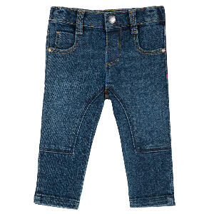 Pantalon lung copii, denim elastic, albastru inchis, 08006