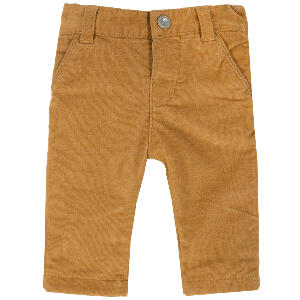 Pantaloni lungi copii Chicco, catifea stretch, galben, 94735
