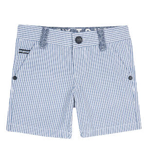 Pantalon scurt copii Chicco, alb cu bleu, 52962