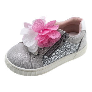 Pantofi copii Chicco Carmen, gri cu roz, 63611
