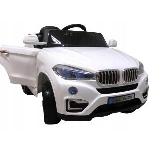 Masinuta electrica cu telecomanda si roti din spuma EVA Cabrio B12 KL-5188 R-Sport alb