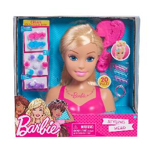 Papusa Barbie Styling Head Blonde - Manechin pentru coafat cu accesorii incluse