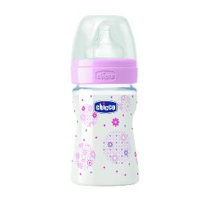 Biberon Chicco Well Being PP roz 150ml T.s. flux normal 0+ 0 bpa