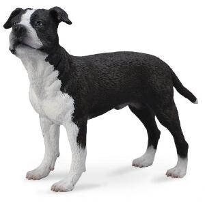 Figurina pictata manual caine Staffordshire Terrier