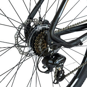Bicicleta MTB-HT schimbator Shimano Tourney cadru aluminiu 27.5 inchCarpat CSC2757C negru cu portocaliu