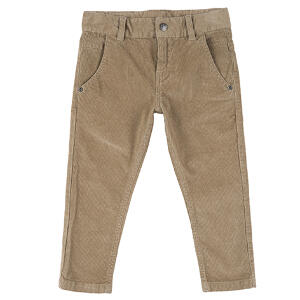 Pantaloni lungi copii Chicco, 08531-61MC, bej cu model