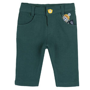 Pantaloni lungi copii Chicco, 08485-61MFCO, verde cu bleumarin
