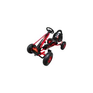 Kart cu pedale Gokart 3-6 ani roti pneumatice din cauciuc frana de mana G3 R-Sport rosu