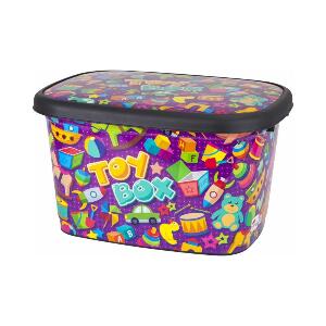 Cutie pentru depozitare jucarii copii 12 litri Toy Box multicolor