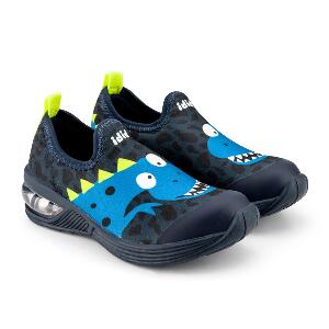 Pantofi baieti Led Bibi Space Wave 2.0 Blue Dino