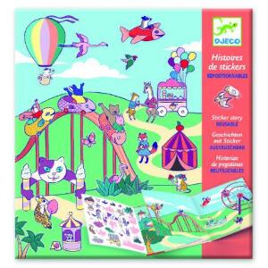 Planșe cu abțibilduri repoziționabile Djeco, Locul de joacă pentru copii