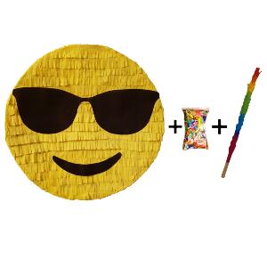 Pinata cu bat si confetti Emoji Ochelari, PinaStar