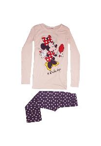 Pijama roz deschis, pantalon 3/4, Minnie Mouse