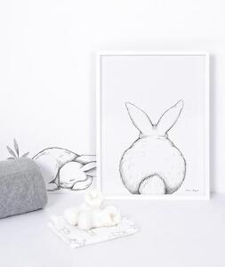 Poster (30x40cm) Bunny from the back