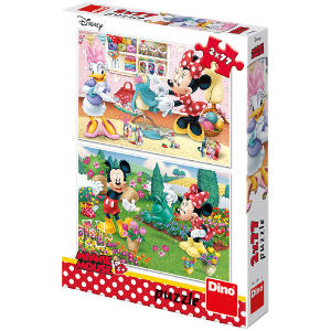 Puzzle Noile Aventuri ale lui Minnie Mouse 2 x 77 Piese