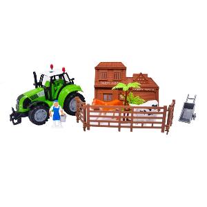 Tractor si mini-ferma cu animale, Farmer Toys, Cool Machines