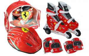 Set role cu accesorii protectie incluse Saica Ferrari marimi reglabile 31-34