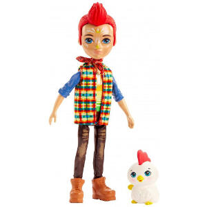 Papusa Enchantimals by Mattel Redward Rooster cu Figurina Cluck