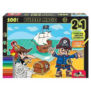 Puzzle Magic 2 in 1, Noriel, Pirati, 100 piese