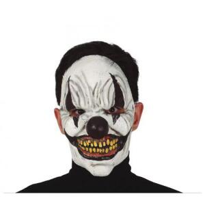 Masca clown alb negru latex