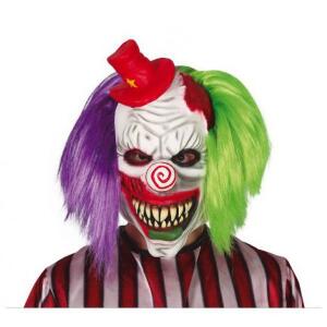 Masca clown horror peruca bicolora