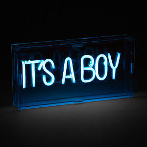 Caseta luminoasa neon 30x15 cm albastru Childhome