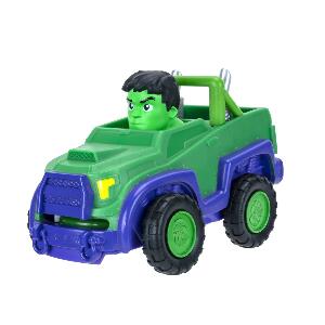 Figurina Spidey, cu masinuta, Little Vehicle, Hulk, SNF0012
