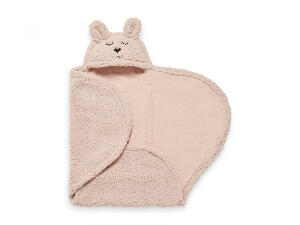 Paturica de infasat Jollein Bunny 100x105 cm roz
