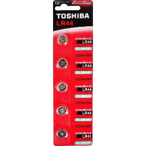 Set 5 baterii alcaline Toshiba, tip AG13/LR44