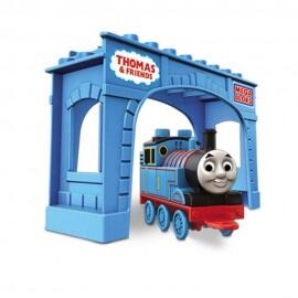 Mega Bloks - Locomotiva Thomas cu pod
