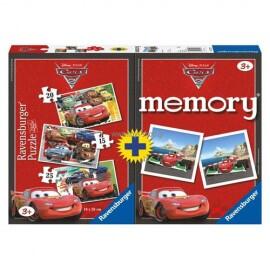 Puzzle memory disney cars 3 buc in cutie 152025 piese