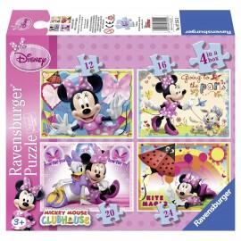 Puzzle minnie mouse 4 buc in cutie 12162024 piese